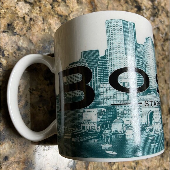 Nice BOSTON Bean Town 2002 Skyline Series STARBUCKS Coffee Mug MINTY - Picture 2 of 10